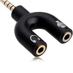 Prolet 3.5mm Jack Headphone Mic Audio Y Splitter Cable 1 Male to 2 Female with Separate Headset/Microphone Adapter Black- Pack of 2-image-95