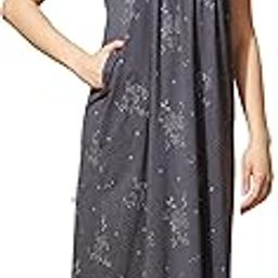 Stylish Cotton Blend Nighty Maxi for Women | Full Length Trendy Nightgown | Premium Nightdress | Nightwear | Embroidery Nighty with Pocket (5256)-image-20