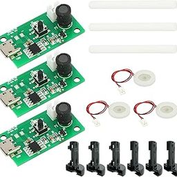 DC 5V USB Ultrasonic Humidifier Atomizing Module 108KHz Spray Diffuser Mist Maker with Micron Aperture and Driver Board for Aromatherapy Air Purifier Pack of 3-7