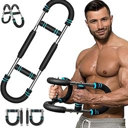 Twister Arm Trainer, Chest Workout Equipment, Three-level Adjustable Forearm Exerciser for Advanced Training, Portable Fitness Trainer Workout Bar, Gifts for Men Dad Husband(60-100 lbs)-picture-10