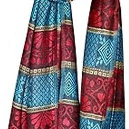 STOLE STUDIO Embellished Stylish ZIGZAG Multicolor Stole & Scarf-image-16