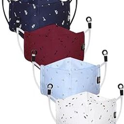 Pure Cotton Reusable, Washable & Breathable Cloth Face Mask with Melt Blown Layer, Adjustable Ear Loop and Ear Saver Strap and Without Valve for Men & Women-13