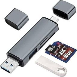 Foxne point USB 3.0 Multi Card Reader, Type-C Adapter, SD/Micro SD Compatible, Space Grey Micro SD, to Memory Card Reader Laptop Accessory-10