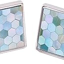 Mother Of Pearl Shell Formal Shirt Blazer Cufflink Pair Men Gift Box-13