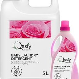 Qssiy Baby laundry liquid detergent 6 liter, washing liquid for Baby Clothes | Allergen Free | Gentle with Bio-Enzymes, Blossom - 5+1L-image-99