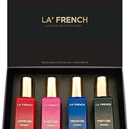 LA' French Luxury Perfume Gift Set For Her, Perfume for Women, Perfume Gift Hamper for Girls, Long-Lasting and Luxurious, Best Long-Lasting Perfume for Girls, Perfume combo, Set of 4 (20g Each)-4