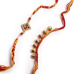 Stylish Set of 2 Rakhi for Brother, Sister, Bhaiya, Bhabhi with Roli Chawal (Contemporary)-image-110
