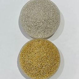 Decorative Glitter Crystals for Art & Craft | Pack of 2 – Golden & Silver | 100g Each (Total 200g) | Sparkle Powder for Resin, DIY, Rangoli, Festive Decor & Nail Art-23