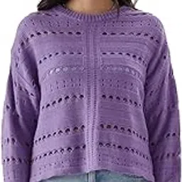 the souled store Women's Acrylic Modern Pullover Sweater-picture-23