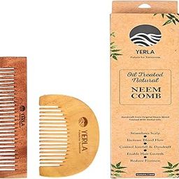 YERLA Kacchi Neem Wooden Beared Comb, Soaked In Herbs Oil - beard neat and tidy by detangling and straightening the hair (Beared & Pocket comb) Combo Pack of 2-image-11