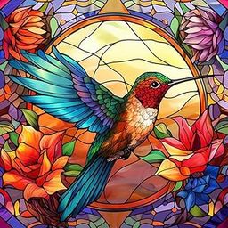 TREXEE Diamond Painting Kits for Adults - Stained Glass Diamond Art Kits for Adults Beginner, DIY Full Drill Diamond Dots Paintings with Diamonds 5D Gem Art and Crafts Home Wall Decor (14x14inch)-image-52