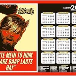 ESCAPER Famous Bollywood Dialogues Wall Calendar 2025 (45 x 30 cm), Bollywood Actors Dilogues Wall Calendar 2025, Cinema Wall Calendar 2025 hanging, Bollywood Wall Calendar 2025-20