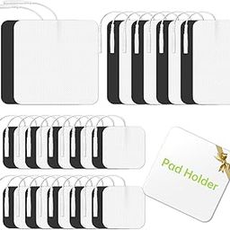 30 Pcs TENS Unit Replacement Pads, Multiple Sizes Combination Set with Pad Holder, Reusable and Self-Adhesive Electrodes Pads Compatible with AUVON TENS 7000 EMS Machine (Latex-Free and NonIrritating)-picture-5