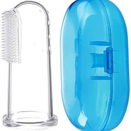 Aaruhi Impex Baby Finger Toothbrush, Silicone, BPA-Free, Food Grade, with Travel Case, Multicolor-19