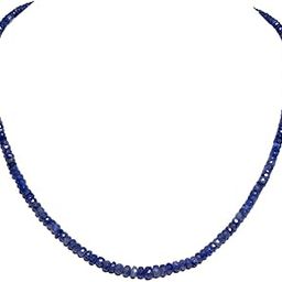 Natural Blue Sapphire Gemstone Faceted Bead Strand-image-61