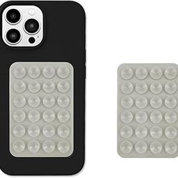 Suction Phone Case Sticker Grip Silicone Holder Mount for Hands-Free Mobile Accessory Holder Grip, Video Phone Accessory Compatible Mirror, Shower (Light Grey)-28