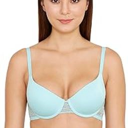 Women's Cotton Padded Underwire Full Coverage Bra Blue-image-15