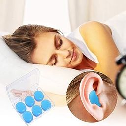 KoahaDeformable Soft Silicone Ear Plugs Putty Ear Plugs for Sleeping Swimming Bathing (Blue)-picture-50