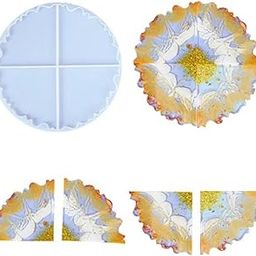 EnaMeena 1 Pack Pizza Coaster Features Built-in 4 Cavities in one Silicone Mold, Perfect for epoxy Resin Casting. Ideal for Dining Decor, DIY Projects, Gifting, and Artistic Creations.-image-97