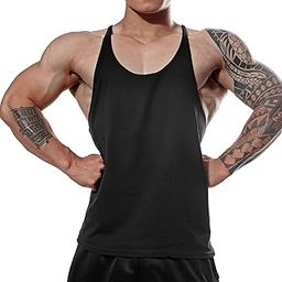 Men's Gym Stringer Tank Top Bodybuilding Athletic Workout Muscle Fitness Vest-image-7