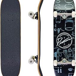 Piston Skateboard Max | 7-Layer Canadian Maple Deck | Beginners, Teens, Adults | Complete Assembled | Skate Supply India (Diagram, 8.0" x 31.66")-picture-20