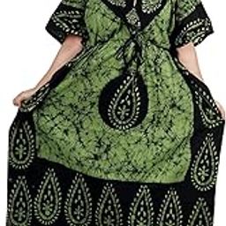 Women's Cotton Floral Kaftan Gown Nighty Maxi Gown-image-59