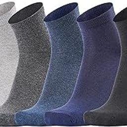 Cotton Socks for Men Ankle Length, Pack of 5/10 Pair Socks, (Silver, Grey, Denim, Navy Blue, Black)-picture-10