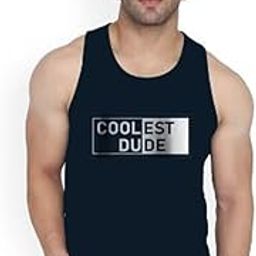 Men's Sleeveless Gym Tank Top | Dryfit Round Neck Printed Sando/Baniyan for Workout & Casual Wear | Muscle Vest for Gym, Beach & Casual Tshirt Men Ganji-image-73