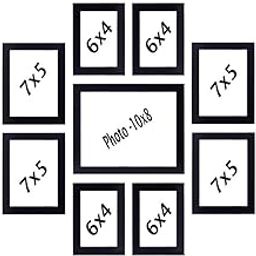 Stuthi Arts Wall Wood Photo Frames BLK(8x10-1 7x5-4 4x6-6)-image-5