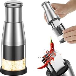 Deoxys Manual Pressed Chopper, Food Chopper Food Processor, Vegetable Chopper, Hand Pressed Garlic Chopper, Manual Onion Chopper Garlic Crusher, for Mincing Garlic, Peppers and Onions-8