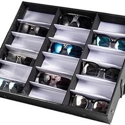 18 Slot Eyeglass Holder Premium Sunglasses Display Case - Elegant Organizer Box for Women and Men-2024-1pcs-image-22