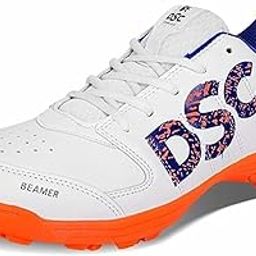 DSC Boys Beamer Cricket Shoes (Fluro Orange, White, 2 UK)-image-25