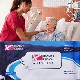 TUNSECHY 14 Packs (140 pulls) Doctors Choice Wet Wipes XL size Ultra Soft Easy Bath Wet Wipes for Adults, Patients, Baby. (10 Pulls/Pack)-16