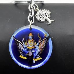 Lord Shani Dev Tree of Life Charm Religious Keychain for Men and Women-image-72