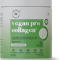 Wellbeing Nutrition Vegan Pro Collagen Peptides Supplement for Skin and Hair | 100% Plant Based 5 gms Collagen, Lemon Lime, 200 gms-45