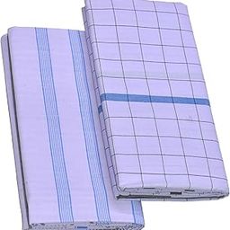 Men's Stitched Cotton Lungi | Rink-II | 2.10m; Free Size (Pack of 2) | White-image-35