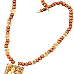Hare Ram Bead tulsi kanthi mala With Jai sita Ram Hanumanji tulsi mala Wood Necklace For Men-image-75