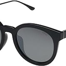 Women's Black Oval Polarized | 100% UV Protection (UV 400) Silver Reflector Mirror Lens Small Sunglass - M38028-017P 53 S-picture-24