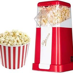 Premium Aluminum Popcorn Machine, Electric Big Popcorn Maker, Multicoloured, 1200W, Hot Air Design, No Oil Needed, Healthy Snack for Kids & Adults, Perfect for Home Parties & Movie Nights-0