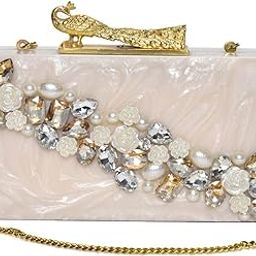 Clutch Bag Hand Bag Acrylic Clutches for Women Bridal Clutches for Wedding Celebrities Party Evening Marble Purse Floral Bridal Clutch Bag For Women's & Girls-image-17