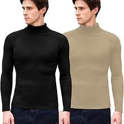 Pack of 2 Full Sleeve's Turtle Neck Sweater for Men-image-3