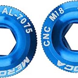 CALANDIS® 2X Bicycle Crank Cover Screw Fixing Chainwheel Crankset Bolt M18_Blue-image-9