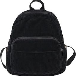 ™ Fashion Backpack for Teen Girls Corduroy Rucksack for Party Shopping Black | Womens Handbags & Bags-image-16