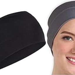 BISMAADH Headband for Women, Versatile Solid Headband Hair Wrap Multi-Style Casual Sports Headwear, Stretchy Breathable Moisture Wicking Microfiber Head Wrap for Workout, Running, Yoga-image-5