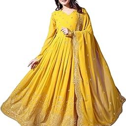 Georgette Embroidered Anarkali Gown For Women-image-16