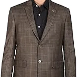 arvind Men Light Patterned Weave Plaid Check Formal Blazer-picture-40