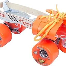 JJ JONEX Super Tenacity Orange with Brake Adjustable Quad Roller Skates Suitable for Age Group 6-15 Years (MYC)-image-66