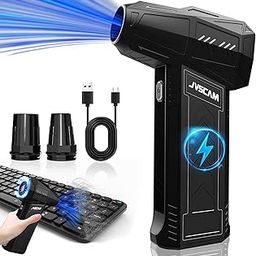 JVSCAM Compressed Air Duster - 130,000 RPM Electric Air Duster - with Brushless Motor, 3-Gear Adjustable Air Duster - for Keyboard, PC, Car, Air Bed, and Home Cleaning (X11)-image-27