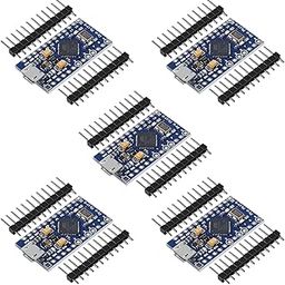 MELIFE 5pcs Pro Micro Atmega32U4 5V 16MHz Module Bootloadered Micro USB Pro Micro Development Board Microcontroller Connection with Pin Header-54