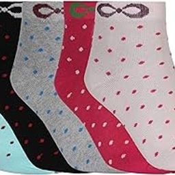 Printed Colourful Ankle Socks For Women/Girls Combo of 5-image-44
